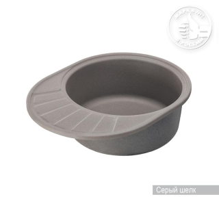 Мойка кухонная Акватон Чезана 57 см серый шелк